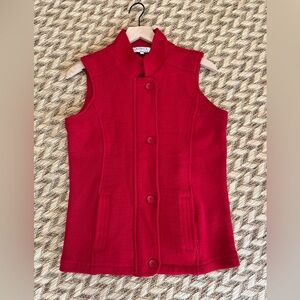 Creswick Sweater Vest - Women's Small Red - 100% Wool Classic